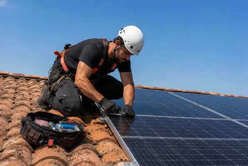Maintenance et monitoring de panneaux solaires à Feneu