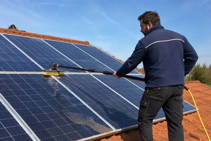 Nettoyage et entretien de panneaux solaires à Feneu